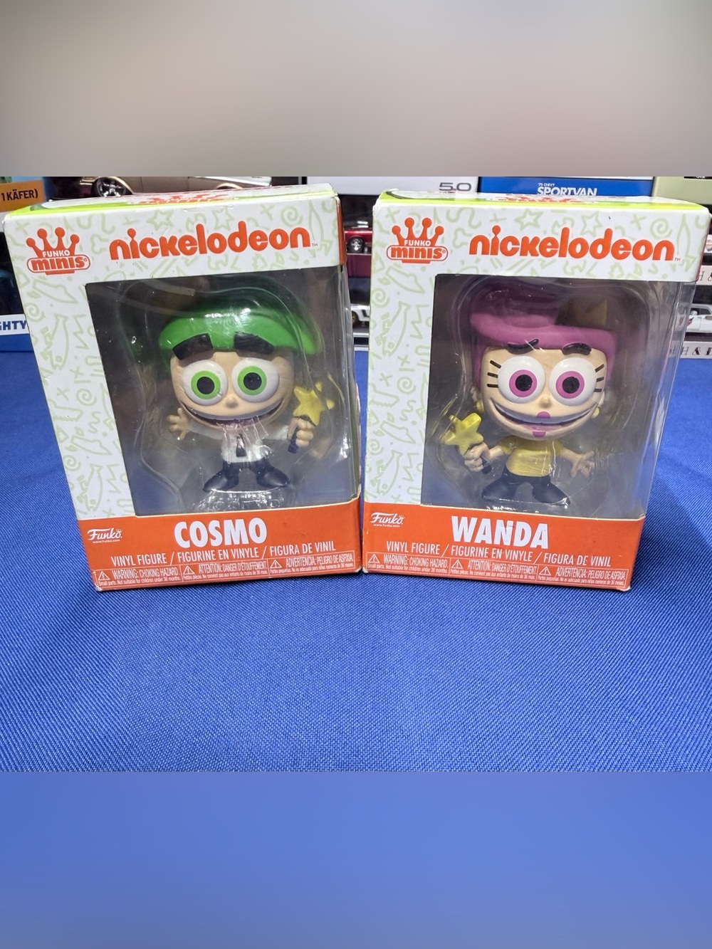 Nickelodeon Cosmo (Green) & Wanda (Pink) Funko Minis Set